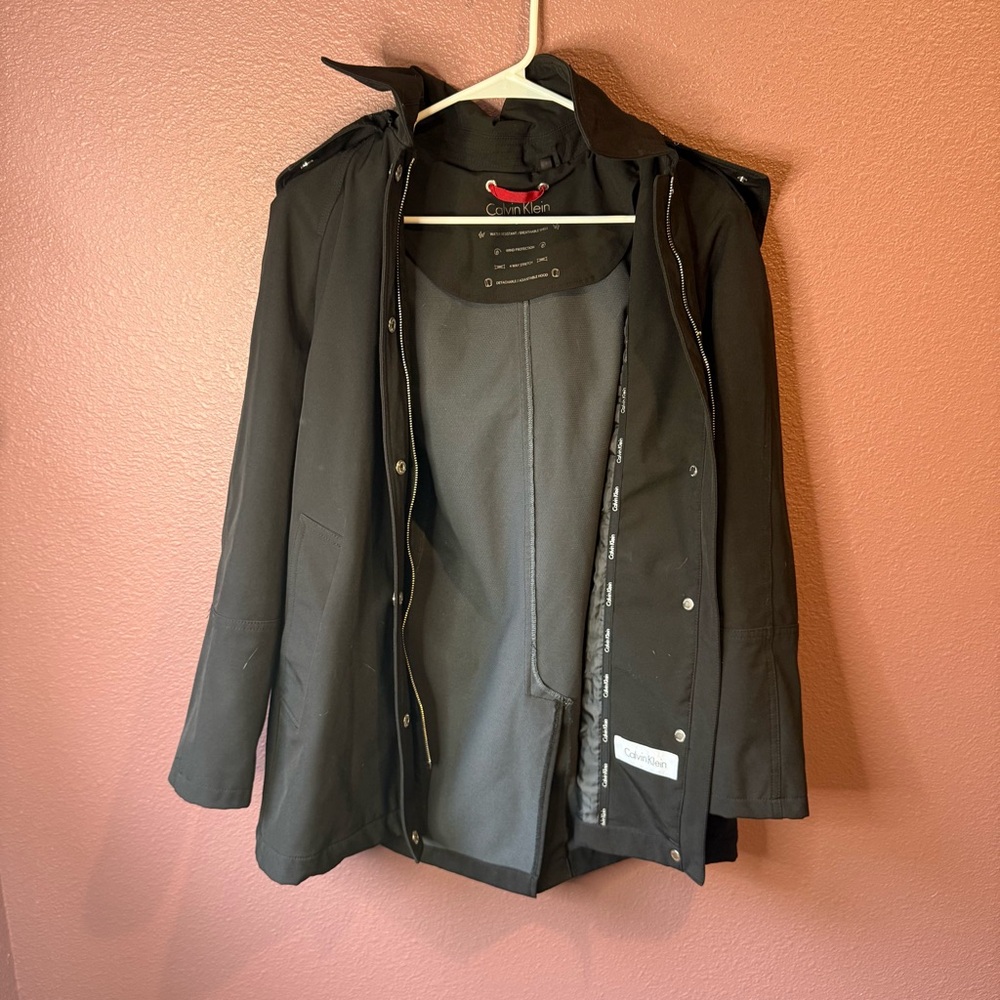 Calvin Klein Women’s Winter Rain Coat Black Jacket